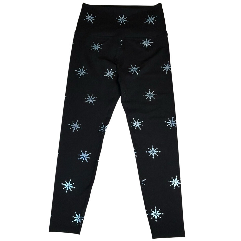 Beyond Yoga High Waisted Midi‎ Leggings Snowflake Design Women's Size Medium